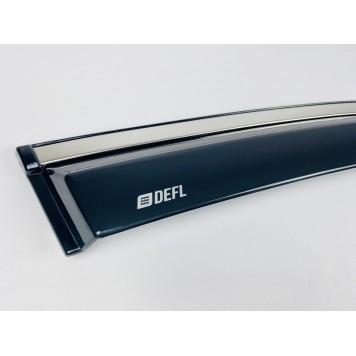 Дефлекторы окон Skoda Kamiq 2019+ с нерж. хром полоской-5